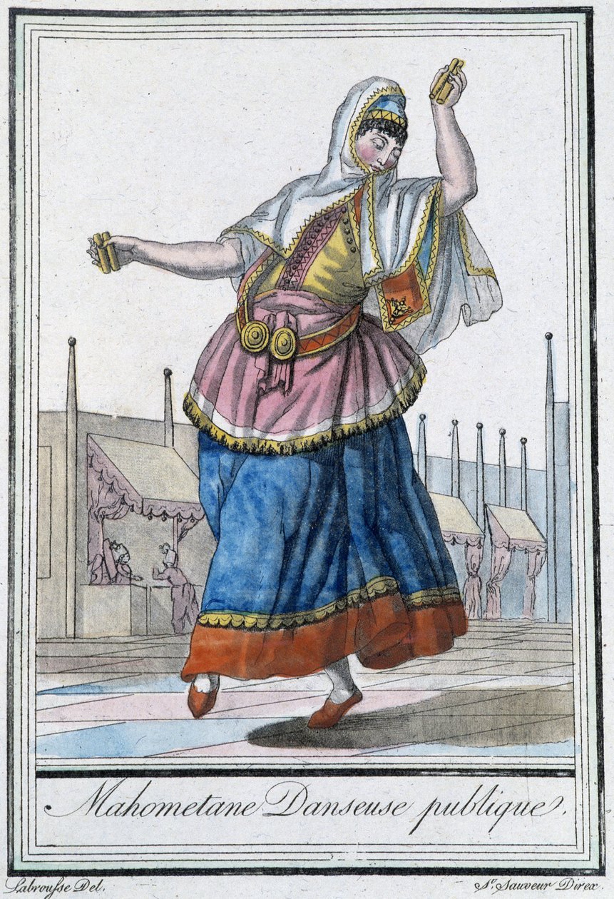 Mahometane daneuse publique - in "Encyclopédie des voyages" de J. Grasset St Sauveur, ed. Deroy, Paris de L.F. Labrousse