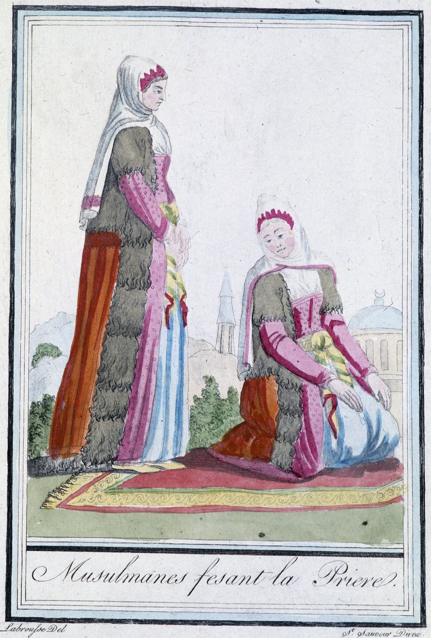 Muslims at prayer - in "Encyclopédie des voyages" de J. Grasset St Sauveur, ed. Deroy, Paris de L.F. Labrousse