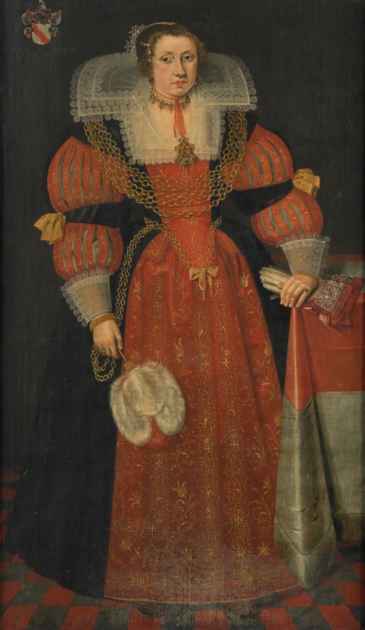 Retrato de Sophia de Vervou (c. 1613-71) de L.J. Woutersin