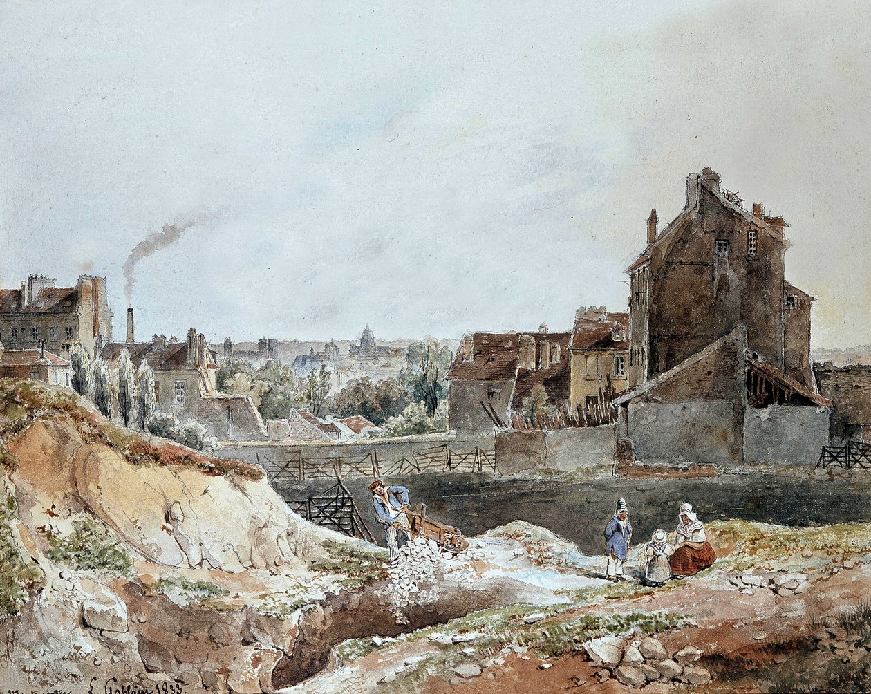 Montmartre em 1833 por Goblain (pedreiras) de L. Goblain