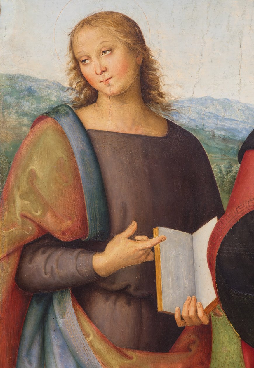São João Evangelista e Santo Agostinho,1502 (óleo sobre tela) de L. & Perugino P. (c.1450-1523) Signorelli