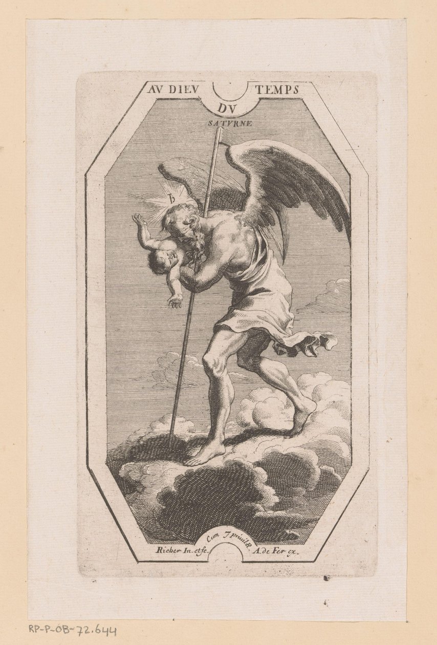 Saturnus
Au Dieu du Temps Saturne (título sobre o objecto)
Planeten (título da série) de L. Richer