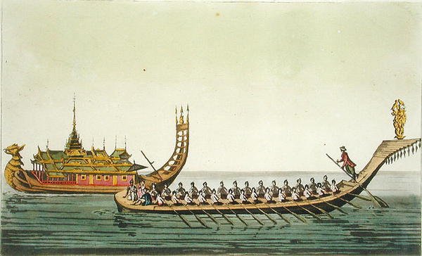 Navios birmaneses, ilustração de 