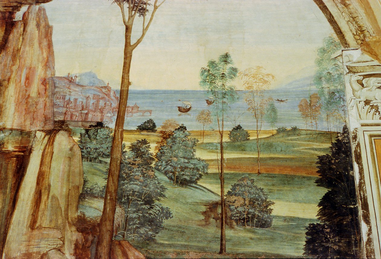 A vida de São Bento (detalhe) de L. and Sodoma, G. Signorelli