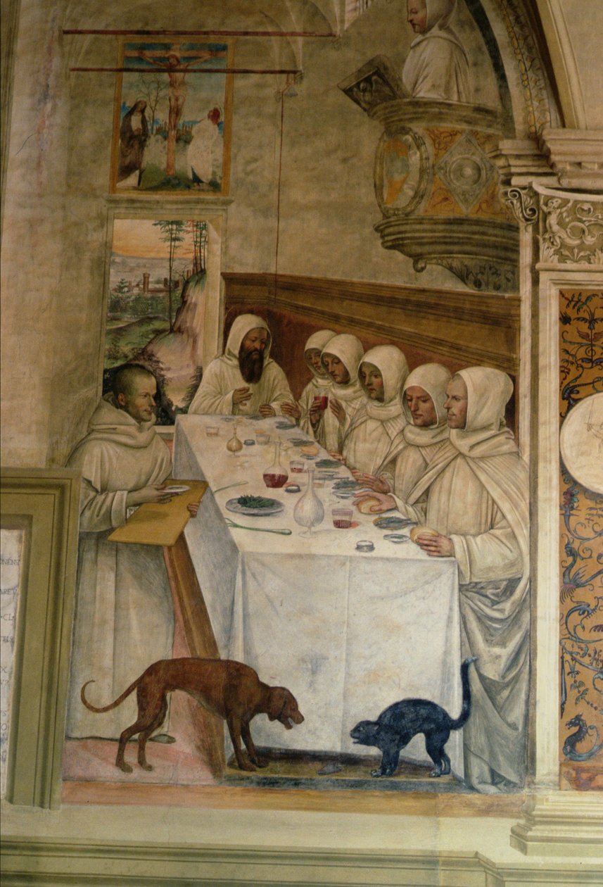 A vida de São Bento (detalhe) de L. and Sodoma, G. Signorelli