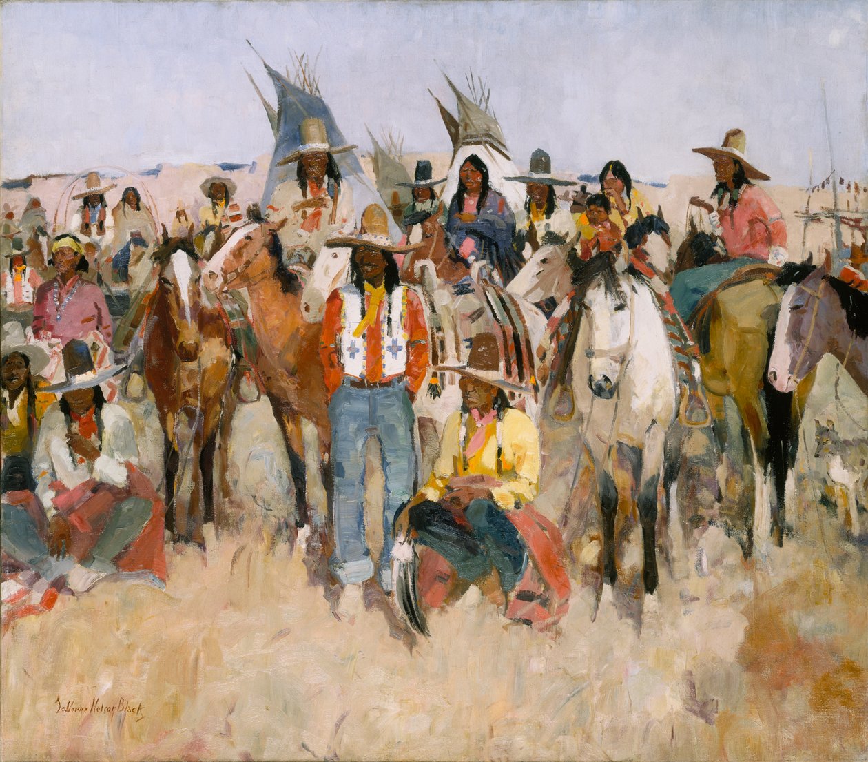 Jicarilla Apache Fiesta, 1934. de LaVerne Nelson Black