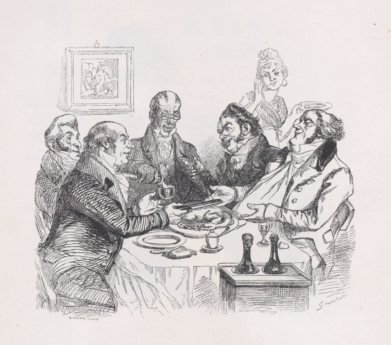 Louvor da Galinha de The Complete Works of Béranger, 1836. de Lacoste