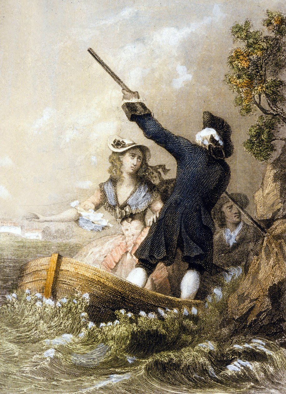 Ilustração de &39;Julie ou o novo Heloise&39;, c.1852 de Lacour Lastudier