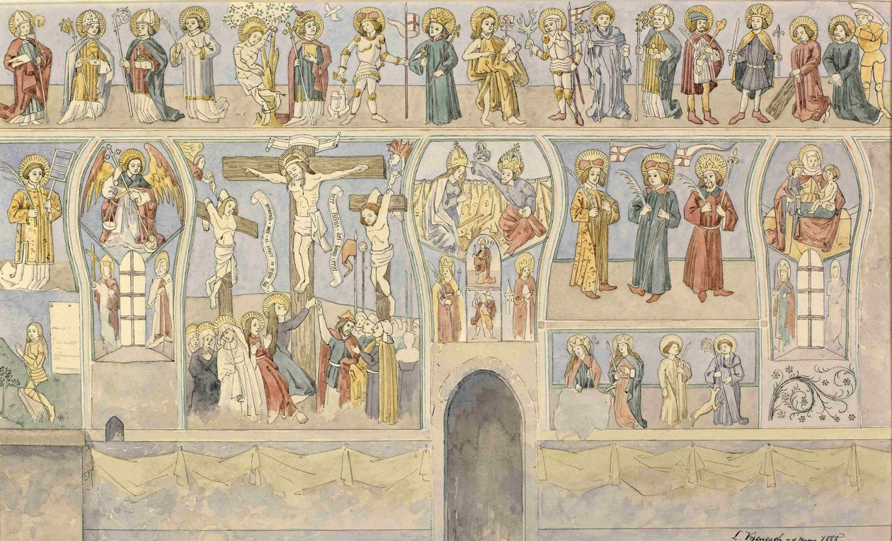 Fresco crocante v capela luterana em Turjakun de Ladislav Benesch