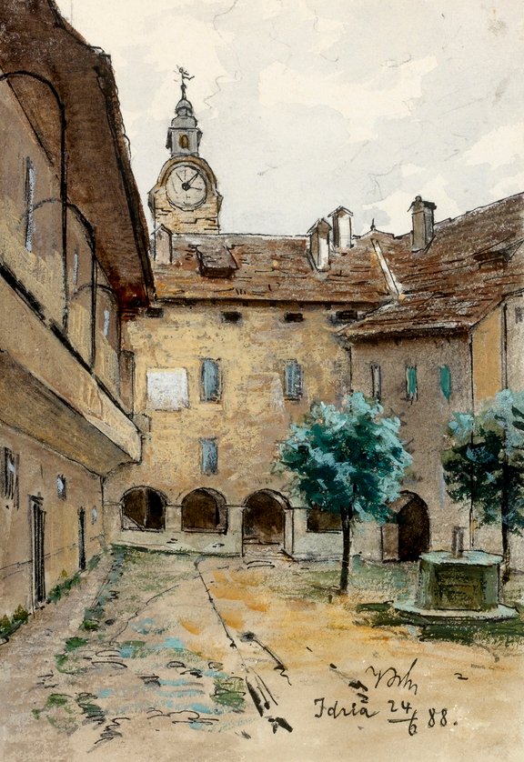 Quintal do castelo Idrija de Ladislav Benesch