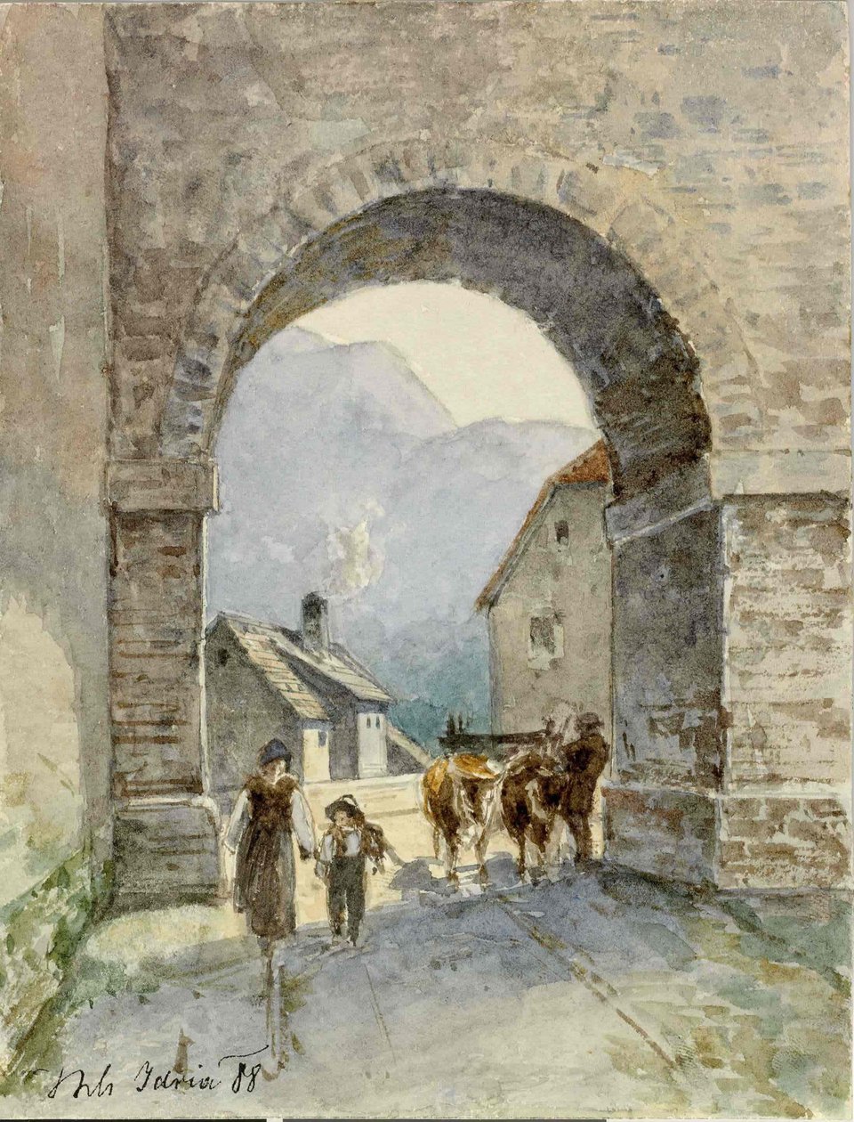 Idrija - ver através do arcadon de Ladislav Benesch