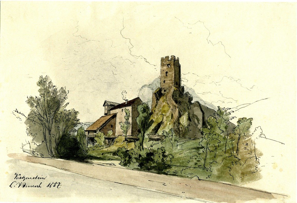 As ruínas do castelo Kamen perto de Begunjahn de Ladislav Benesch