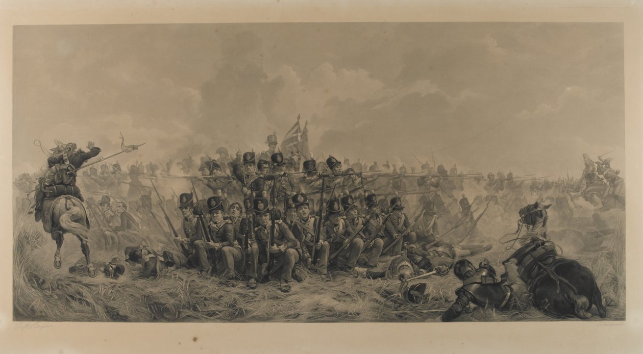 Quatre-Bras 1815, gravado por F. Stacpoole, 1875 de Lady Butler