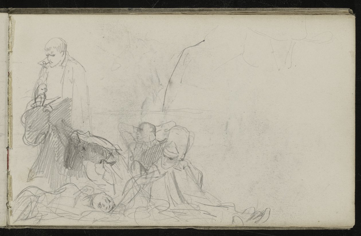 Estudo para &39;Dawn of Waterloo&39;, 1893 de Lady Butler