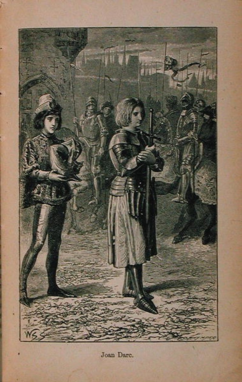 Joana d&39;Arc (c.1412-31) ilustração de Little Arthurs História da França: dos primeiros tempos à queda do segundo Império publicado em 1899 de Lady M. Chalcott