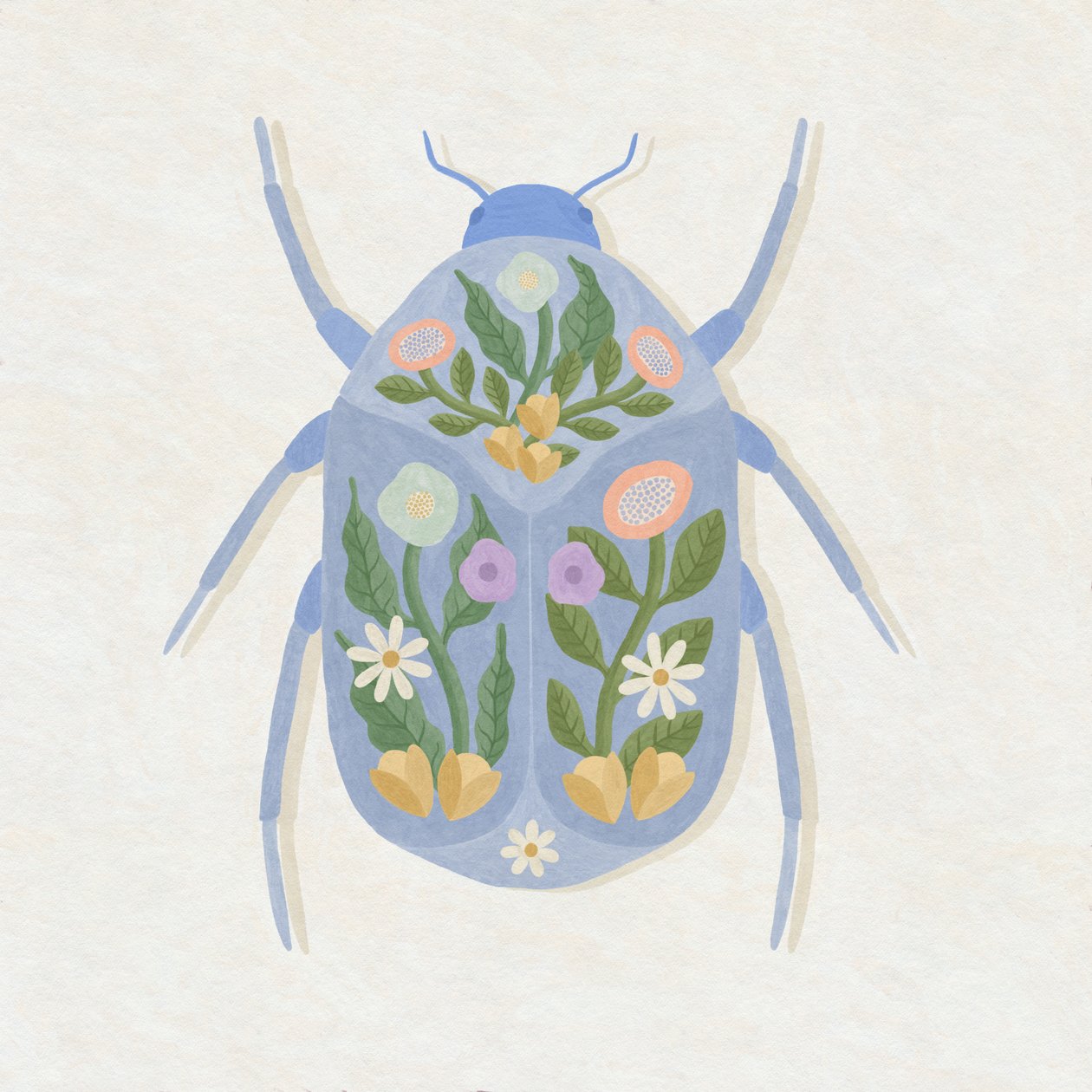 Escaravelho das flores da primavera, 2023 (digital) de Lady Ann de Borja