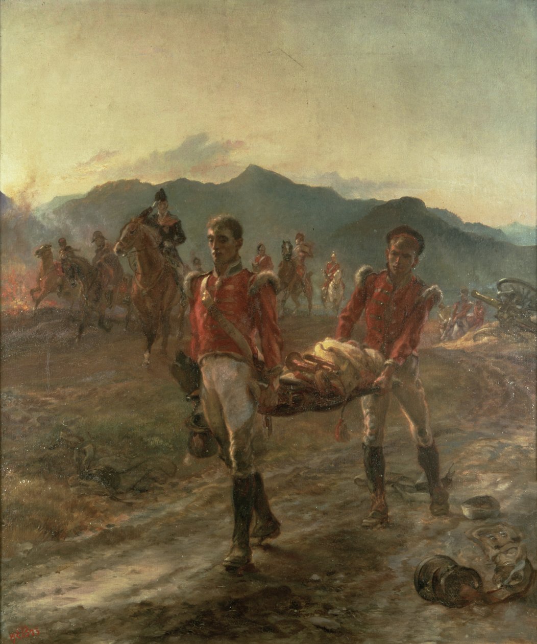 A manhã após a batalha de Talavera (1809) de Lady Butler
