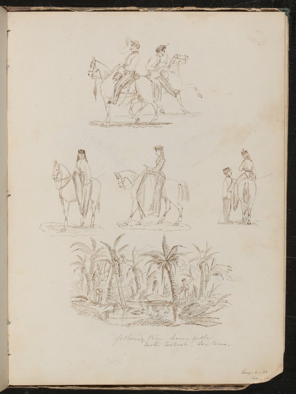 Quatro estudos de soldados a cavalo de Lady Butler