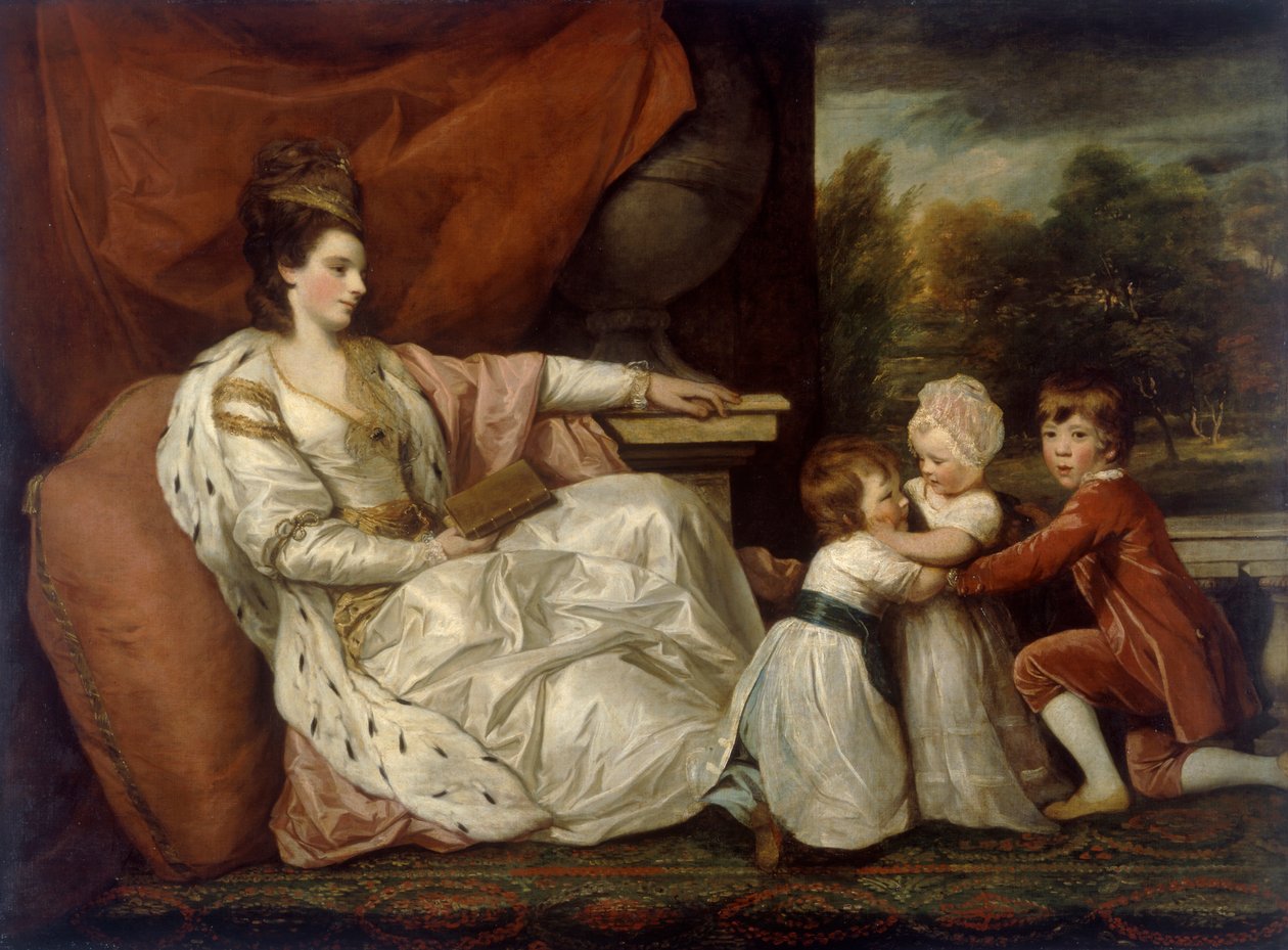 "Lady Charlotte Williams-Wynn e os seus três filhos mais velhos", 1778 de Sir Joshua  Reynolds
