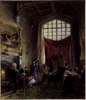 Nossa sala de estar, Piccadilly (aquarela) de Lady Honoria Cadogan