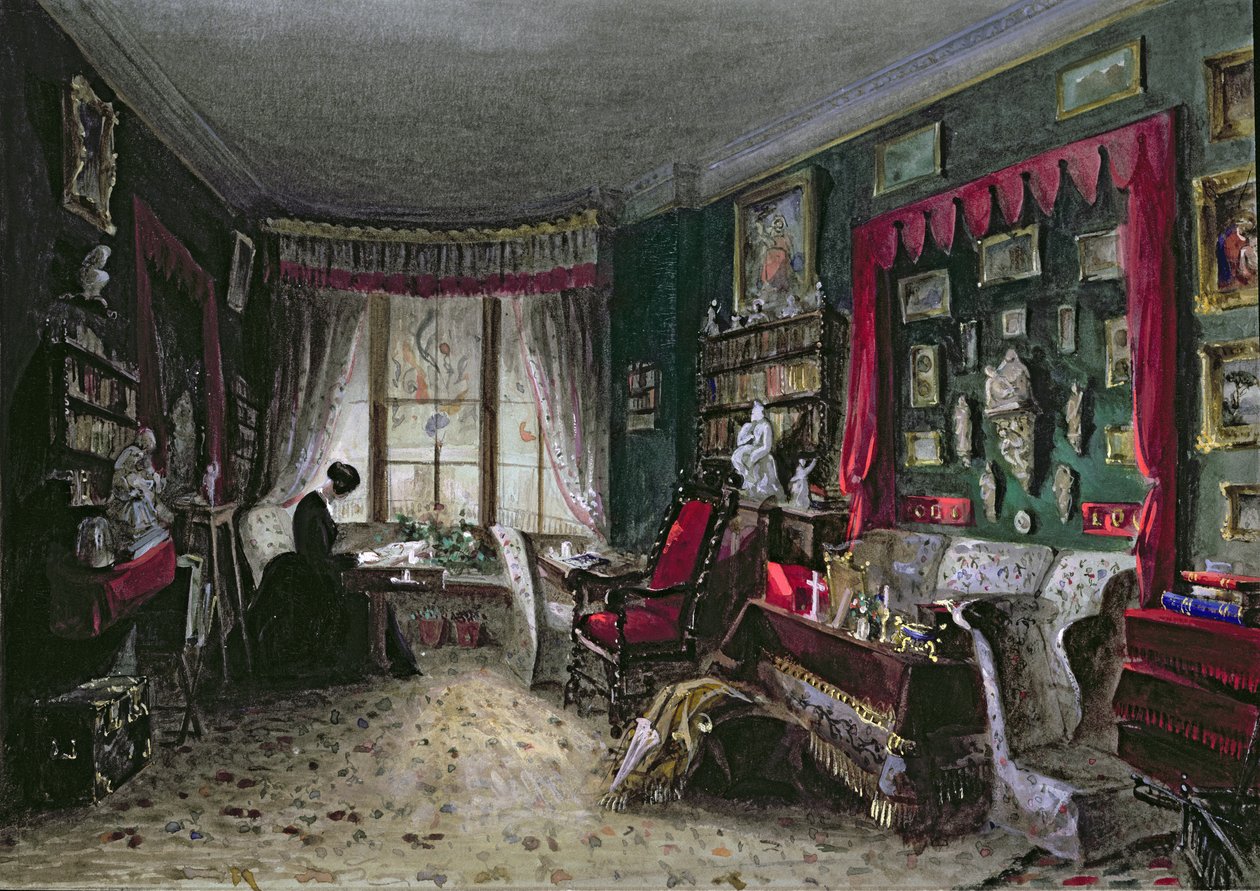 Nossa sala de estar em Londres, 1849 de Lady Honoria Cadogan