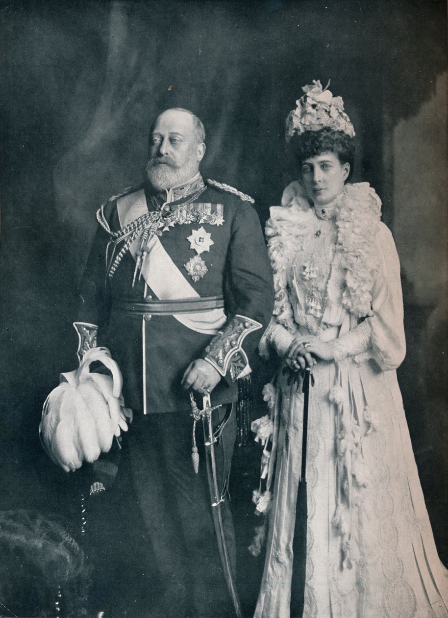 Rei Eduardo VII com a Rainha Alexandra, c1908 1911 de Lafayette