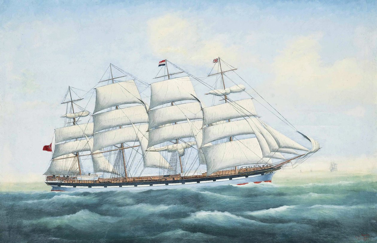 O navio de ferro de quatro mastros "County of Linlithgow" de Lai Fong