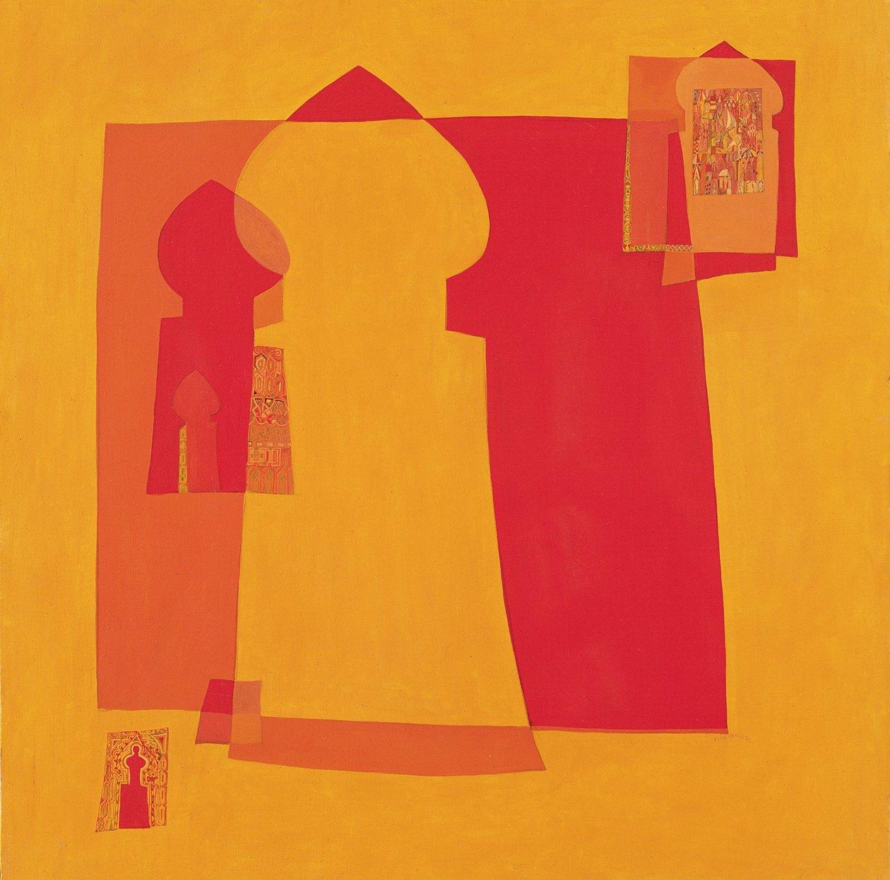 Portões, c.1970-02 (impressão) de Laila Shawa