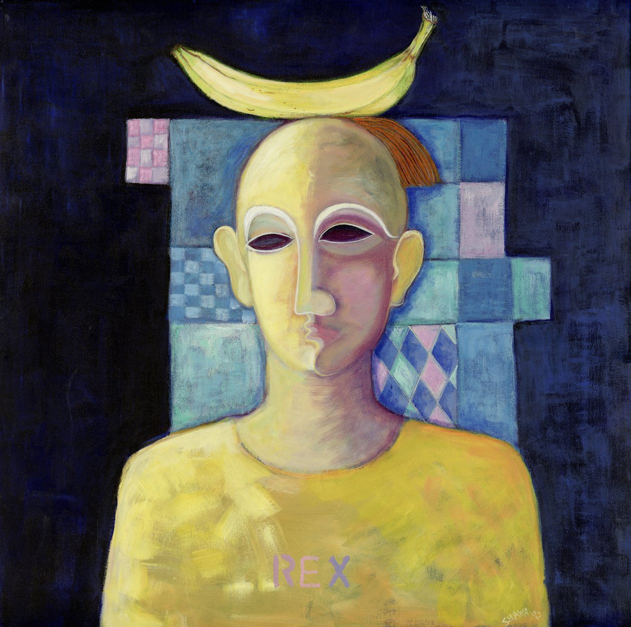 Rex, 2004 (acrílico sobre tela) de Laila Shawa