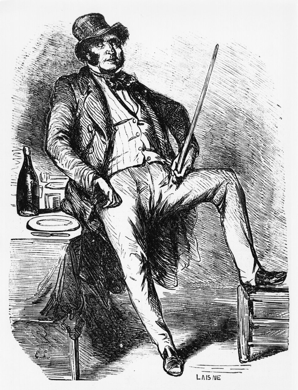 Vautrin, ilustração de &39;Pai Goriot&39; por Honore de Balzac (1799-1850) de Laisne