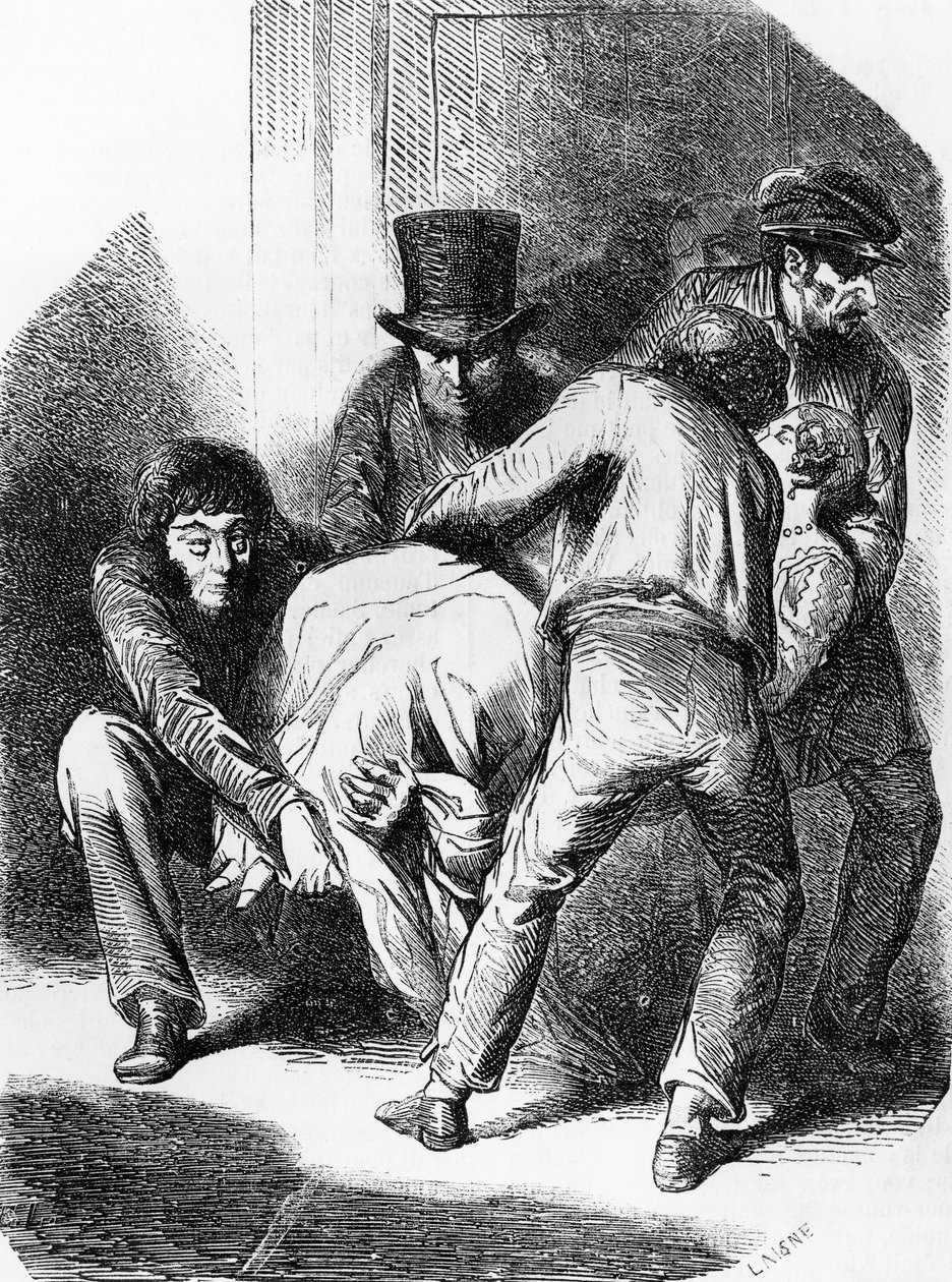 Ilustração para Duquesa de Langeais, romance de Honore de Balzac (1799-1850) da coleção multi-volumes intitulada Human Comedy, gravura de Laisne de Laisne Laisne