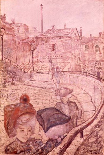 Domingo à tarde em Como, 1911-12 de Lajos Gulácsy