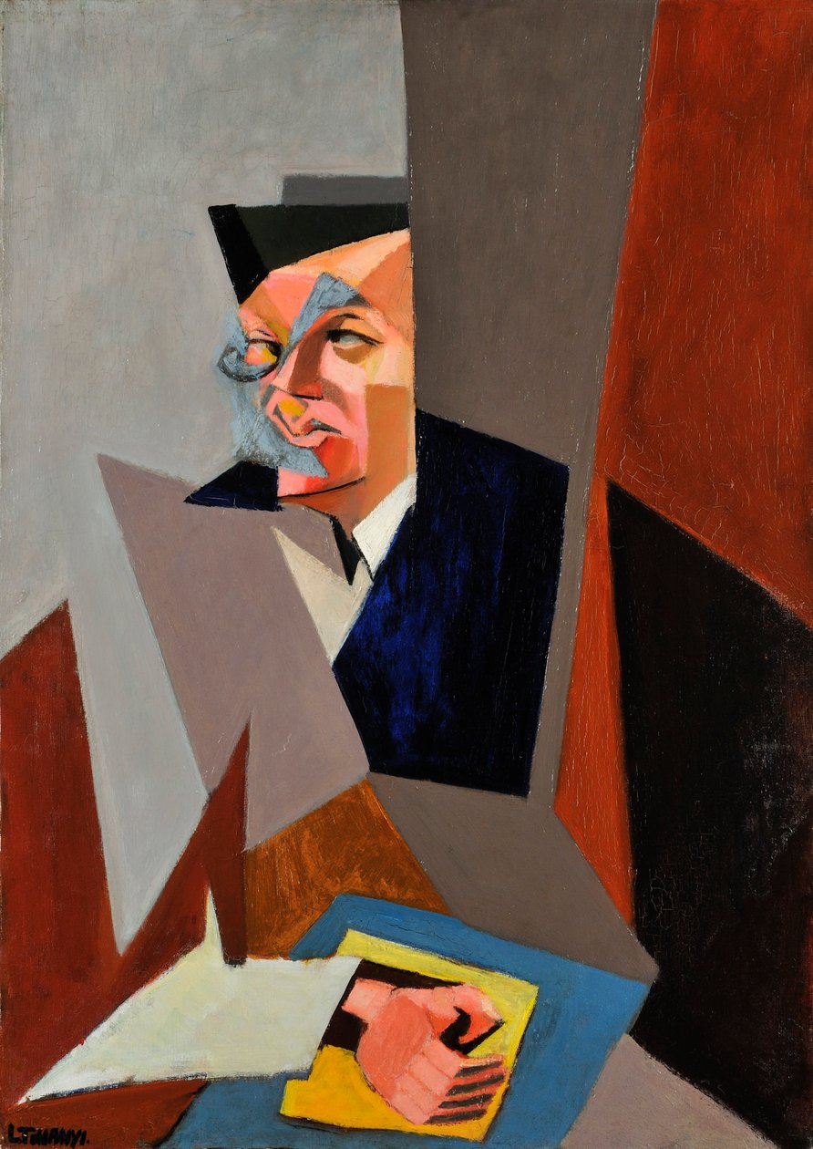 Retrato de Tristan Tzara (1896-1963), de Tihanyi, Lajos (1885-1938). Óleo sobre tela de Lajos Tihanyi