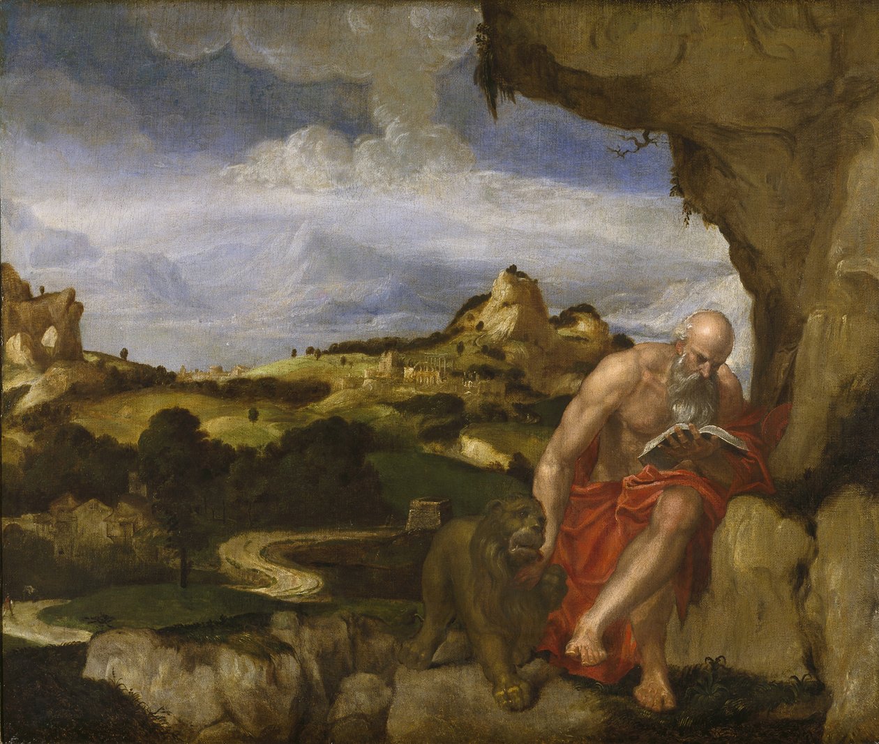 São Jerônimo no Deserto, século XVI de Lambert Sustris