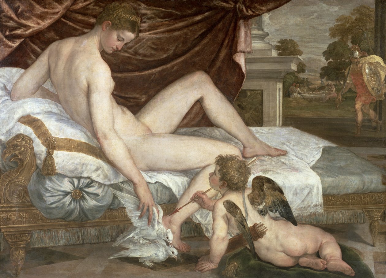 Vênus e Cupido, c.1555 de Lambert Sustris