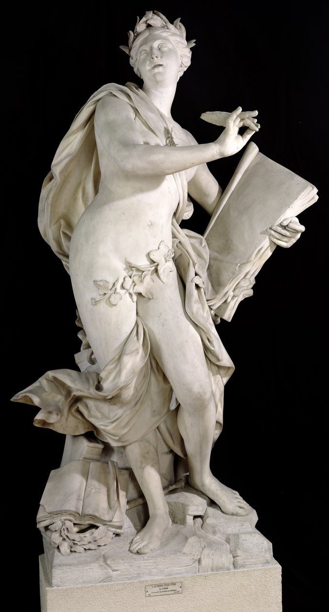 Poesia Lírica, 1752 (mármore) de Lambert Sigisbert Adam