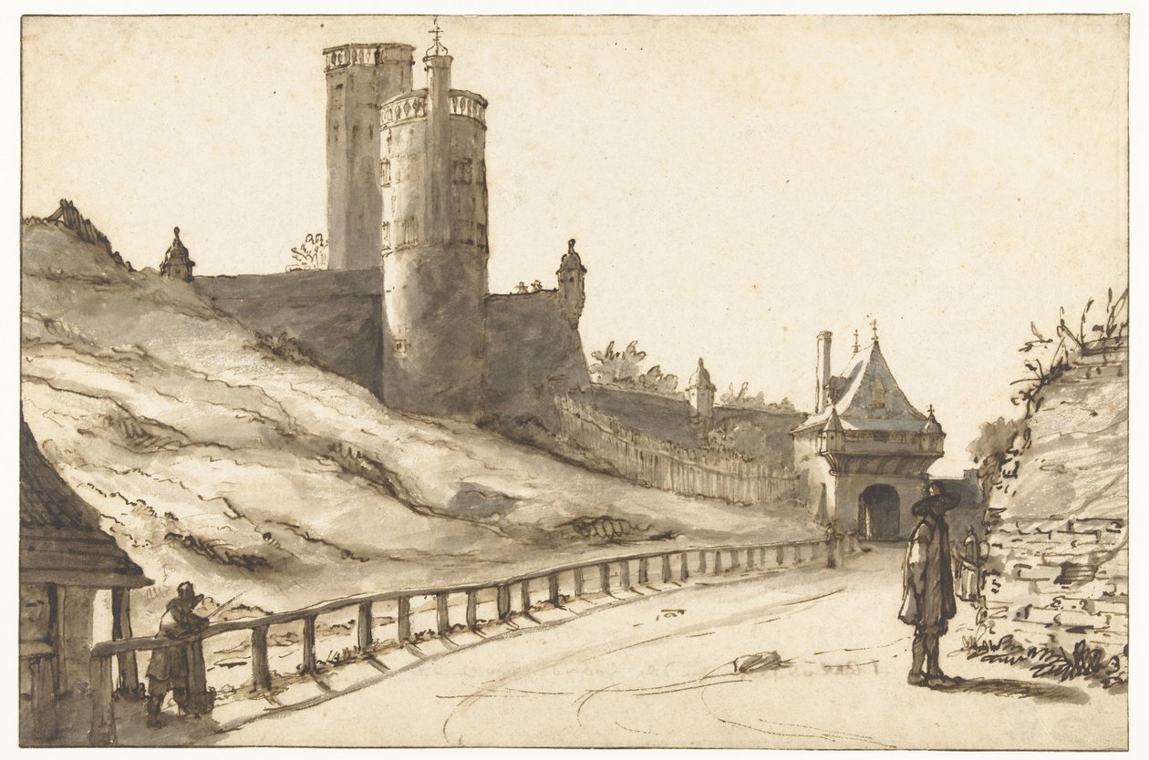 Belvedere e o Hoenderpoort em Nijmegen de Lambert Doomer