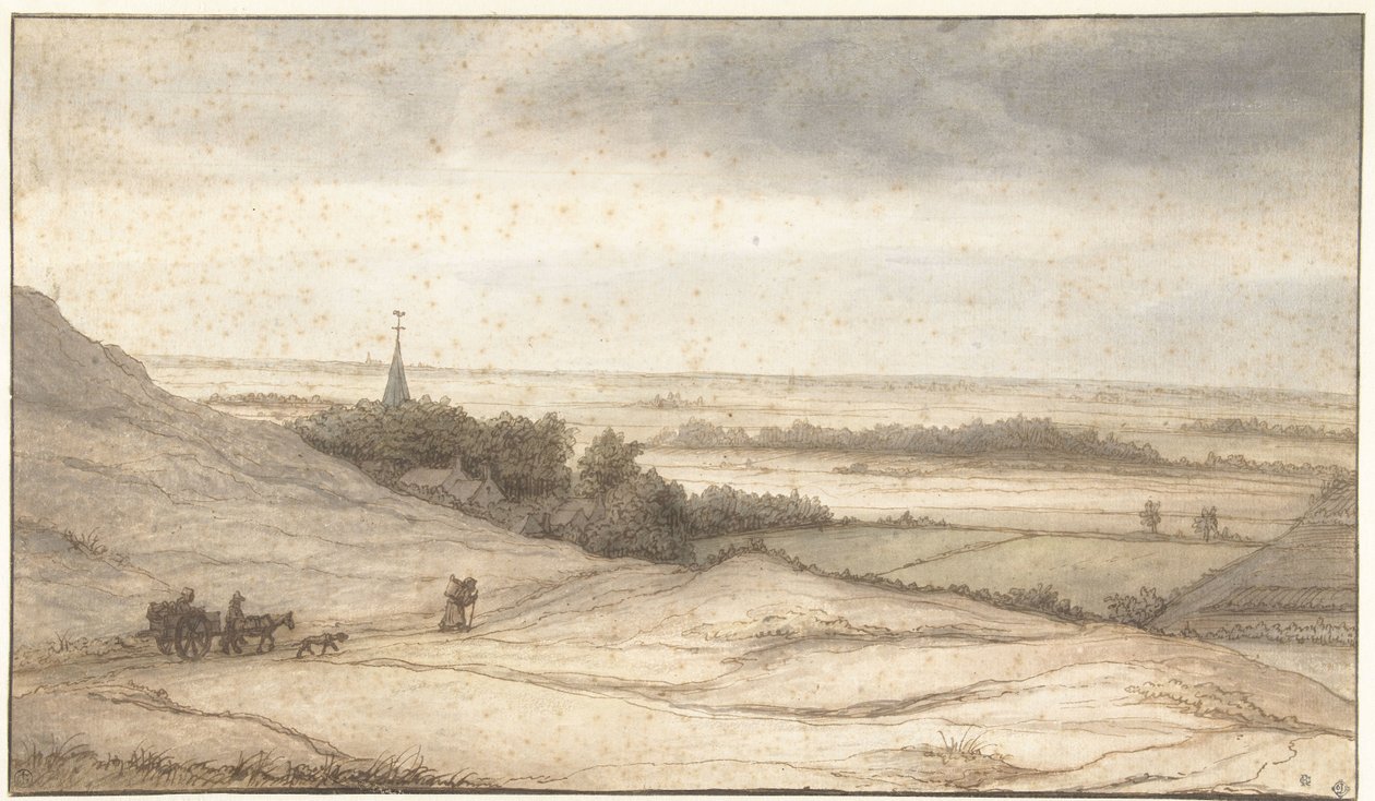 Vista das dunas da aldeia de Schoorl de Lambert Doomer