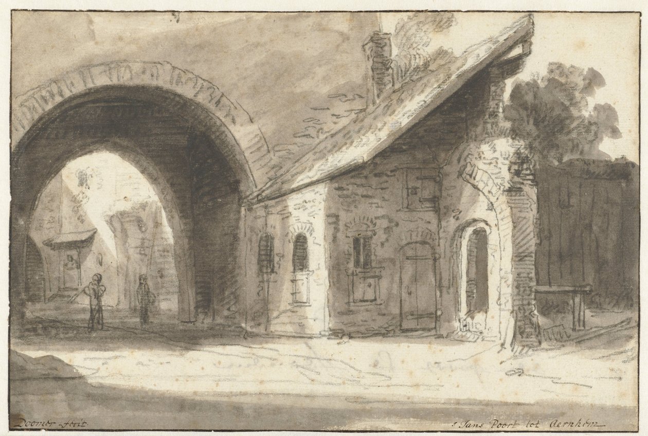 St Janspoort em Arnhem
S Jans Poort tot Aernhem (título sobre o objecto) de Lambert Doomer