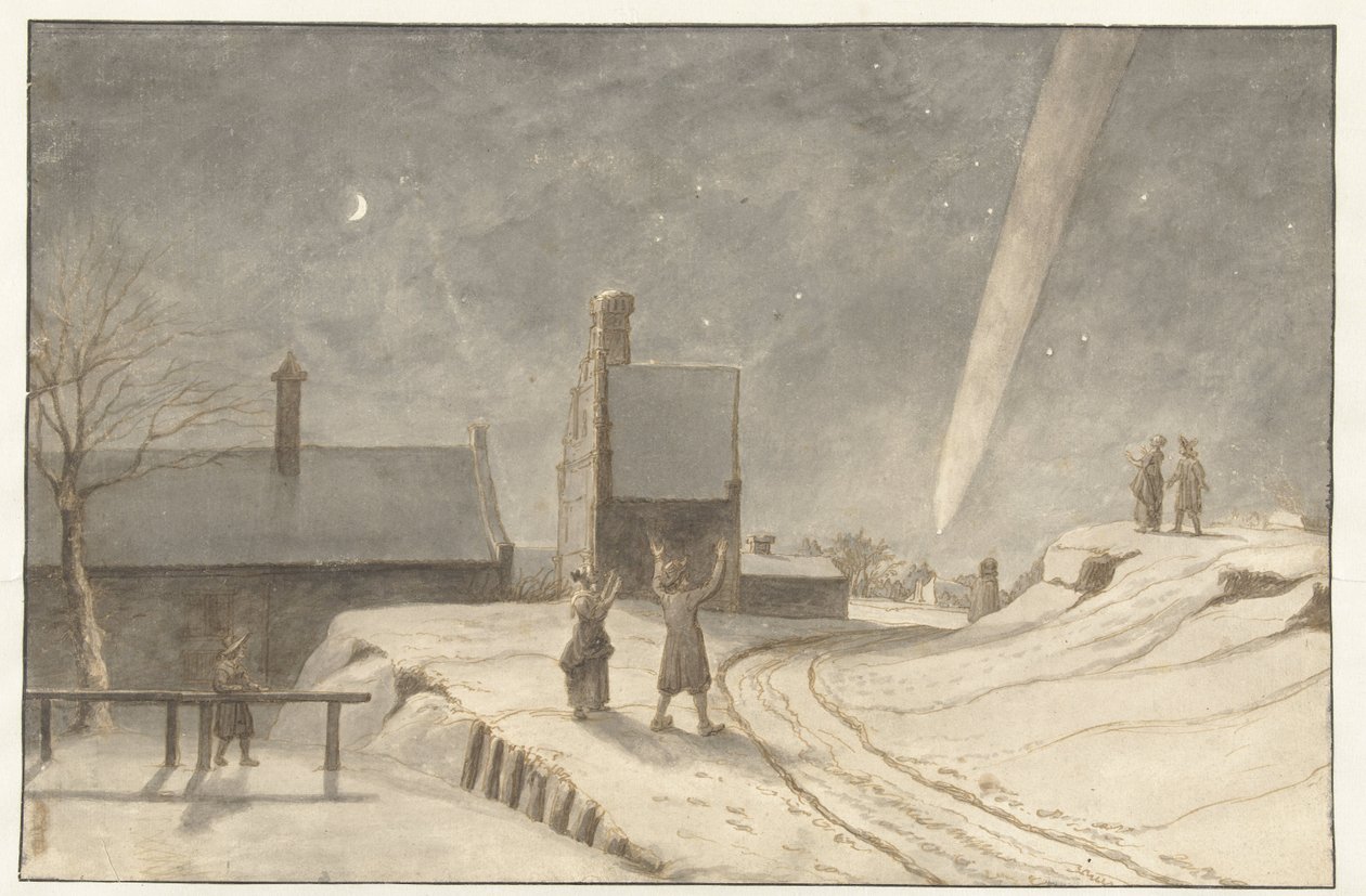 Estrela de Tailed sobre Alkmaar, 1681 de Lambert Doomer