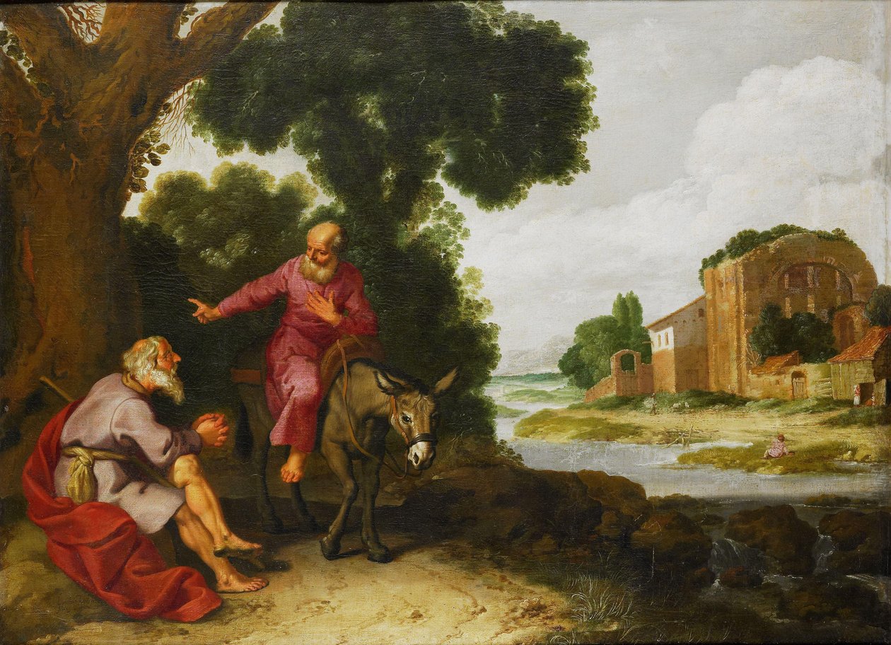 O profeta de Betel encontra o homem de Deus de Judá de Lambert Jacobsz