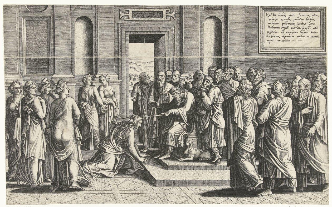 Ester diante de Assuero de Lambert Lombard