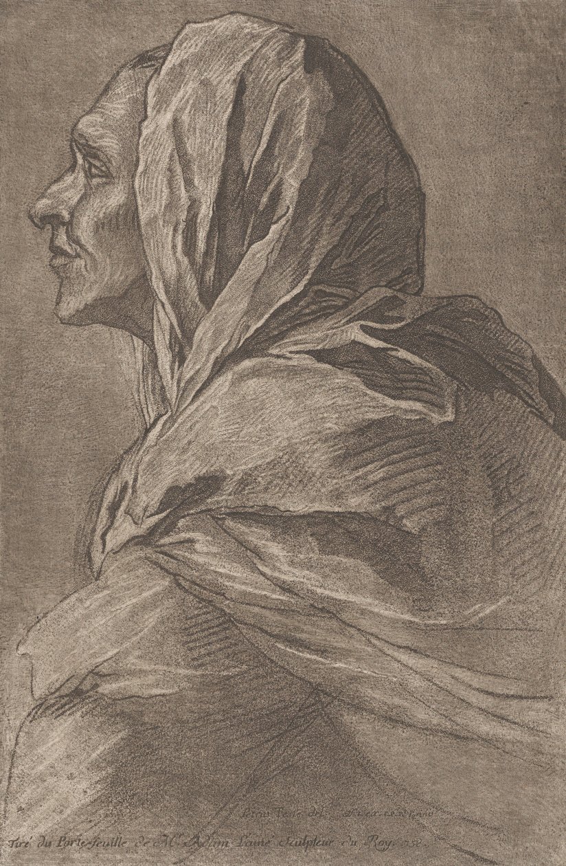 Chefe de uma mulher, ca. 1758. de Lambert Sigisbert Adam