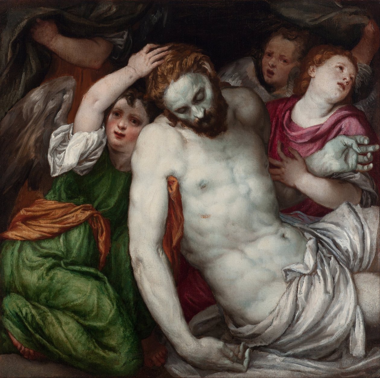 Pieta e anjos de Lambert Sustris