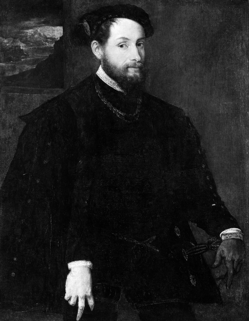 Retrato de um homem. de Lambert Sustris