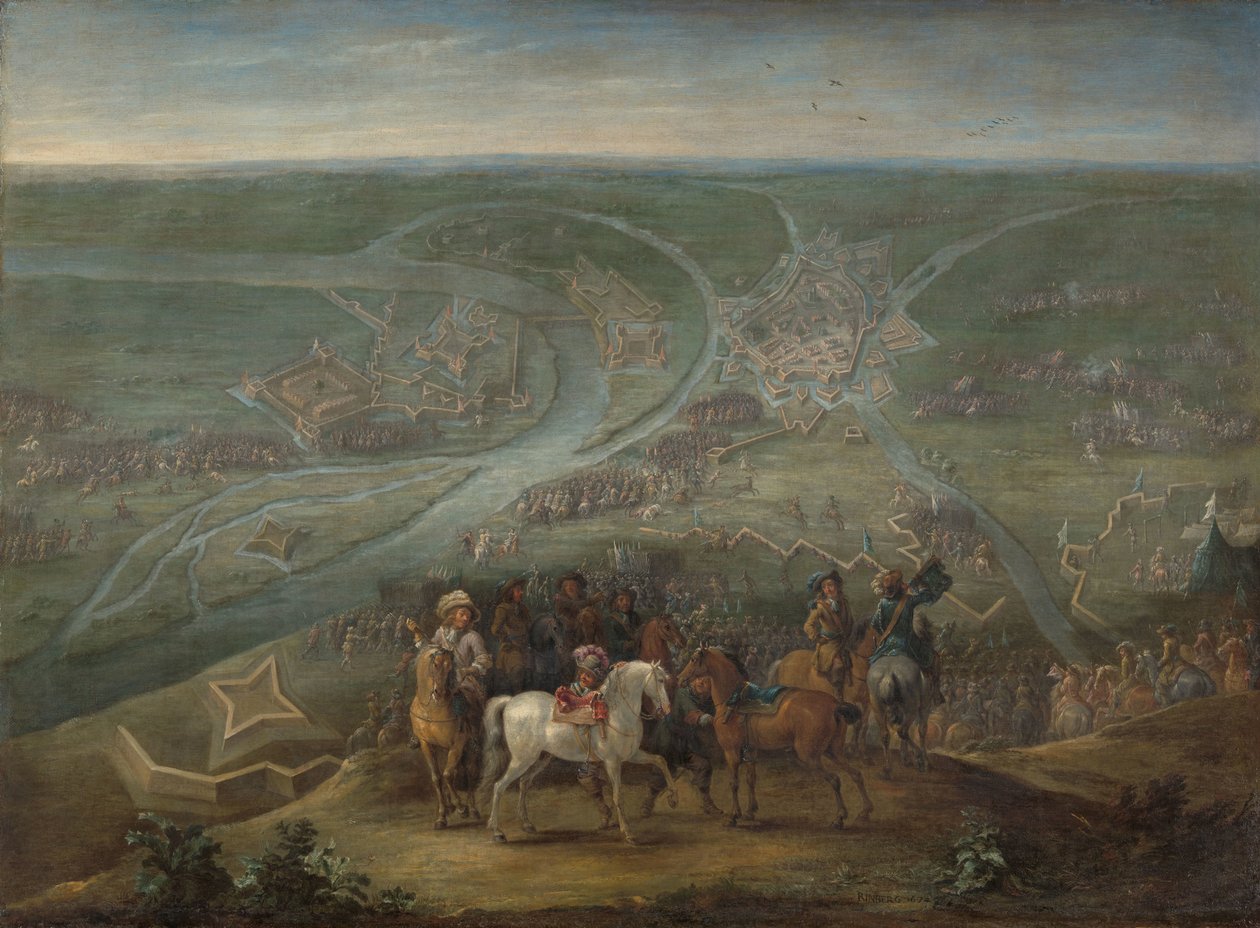 Comandantes franceses no Cerco de Rheinberg, 1672 de Lambert de Hondt (II)
