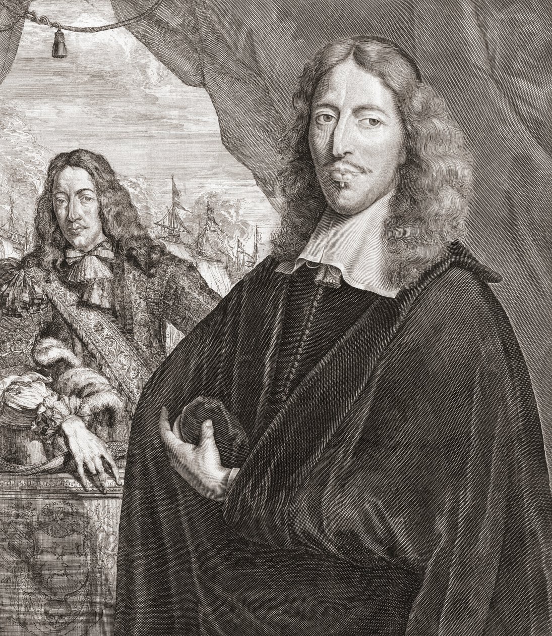 Johan de Witt, também conhecido como Jan de Witt (à direita) e seu irmão Cornelis de Witt. de Lambert de Visscher