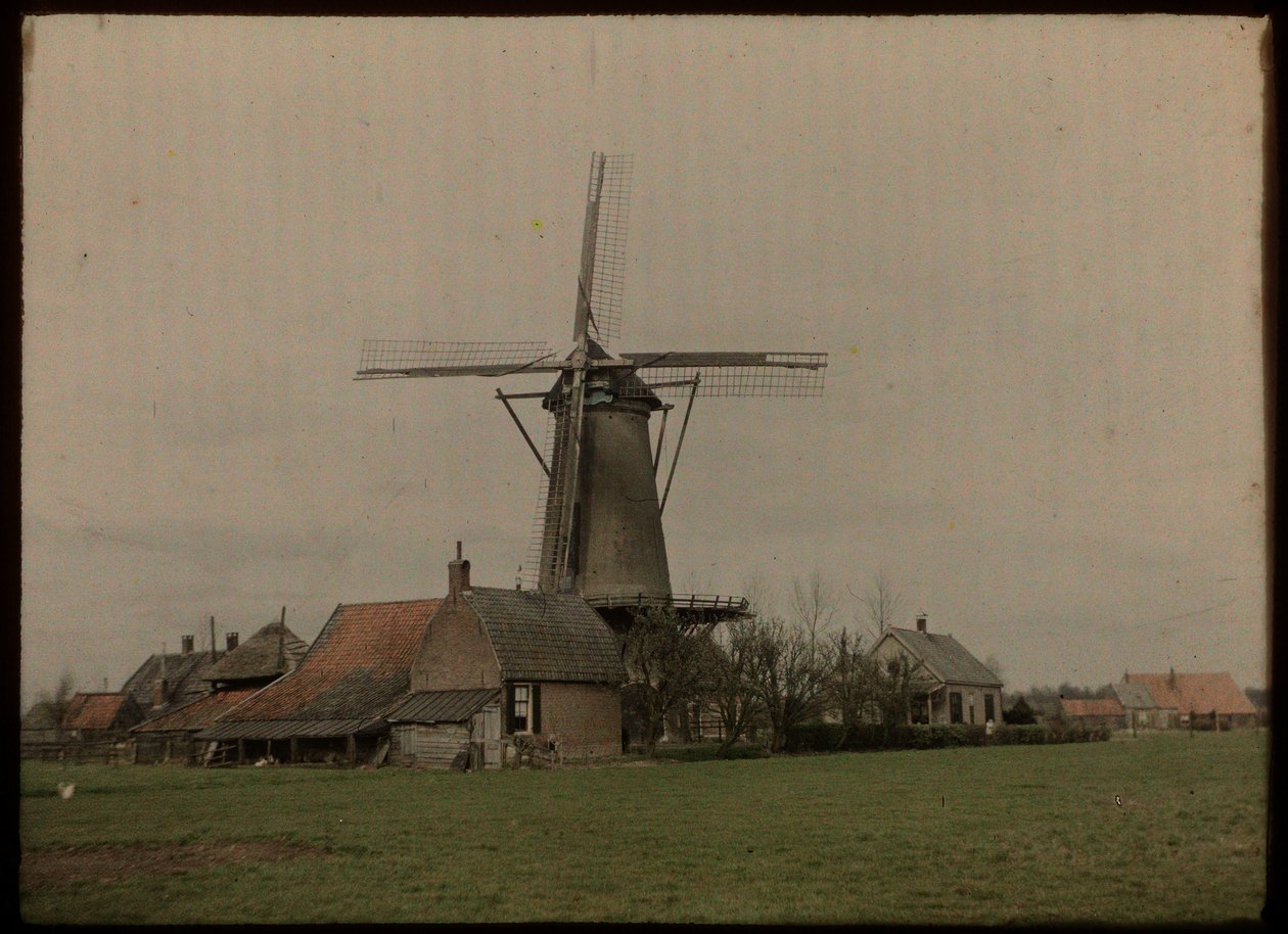 Moinho de vento na aldeia Het Klompje (ou: De Klomp), Zeist, no Koppeldijk de Lambertus Hendrik van Berk