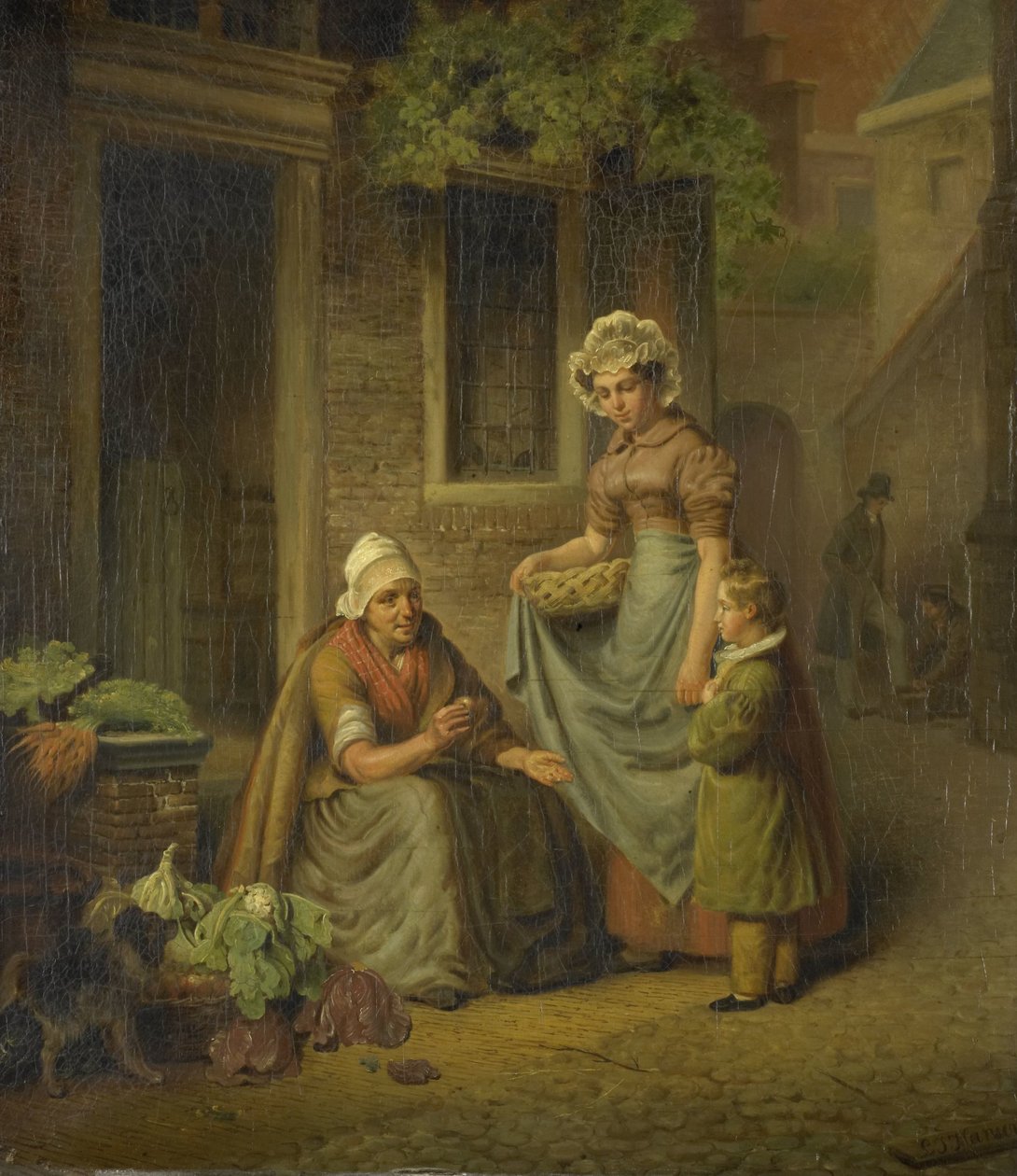Mulher vendendo legumes de Lambertus Johannes Hansen
