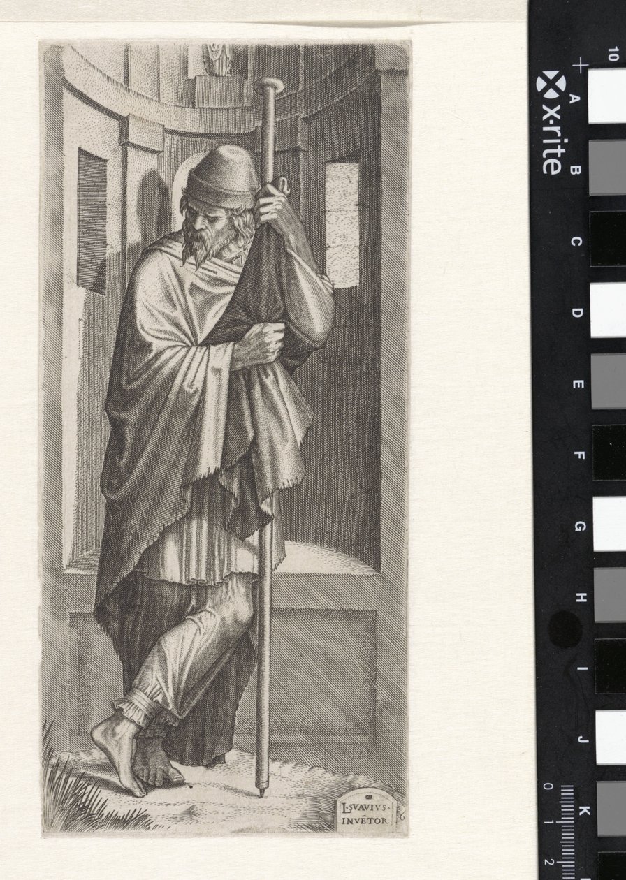 Apóstolo Tiago, o Maior Cristo, os Doze Apóstolos e Paulo (título da série) de Lambertus Suavius